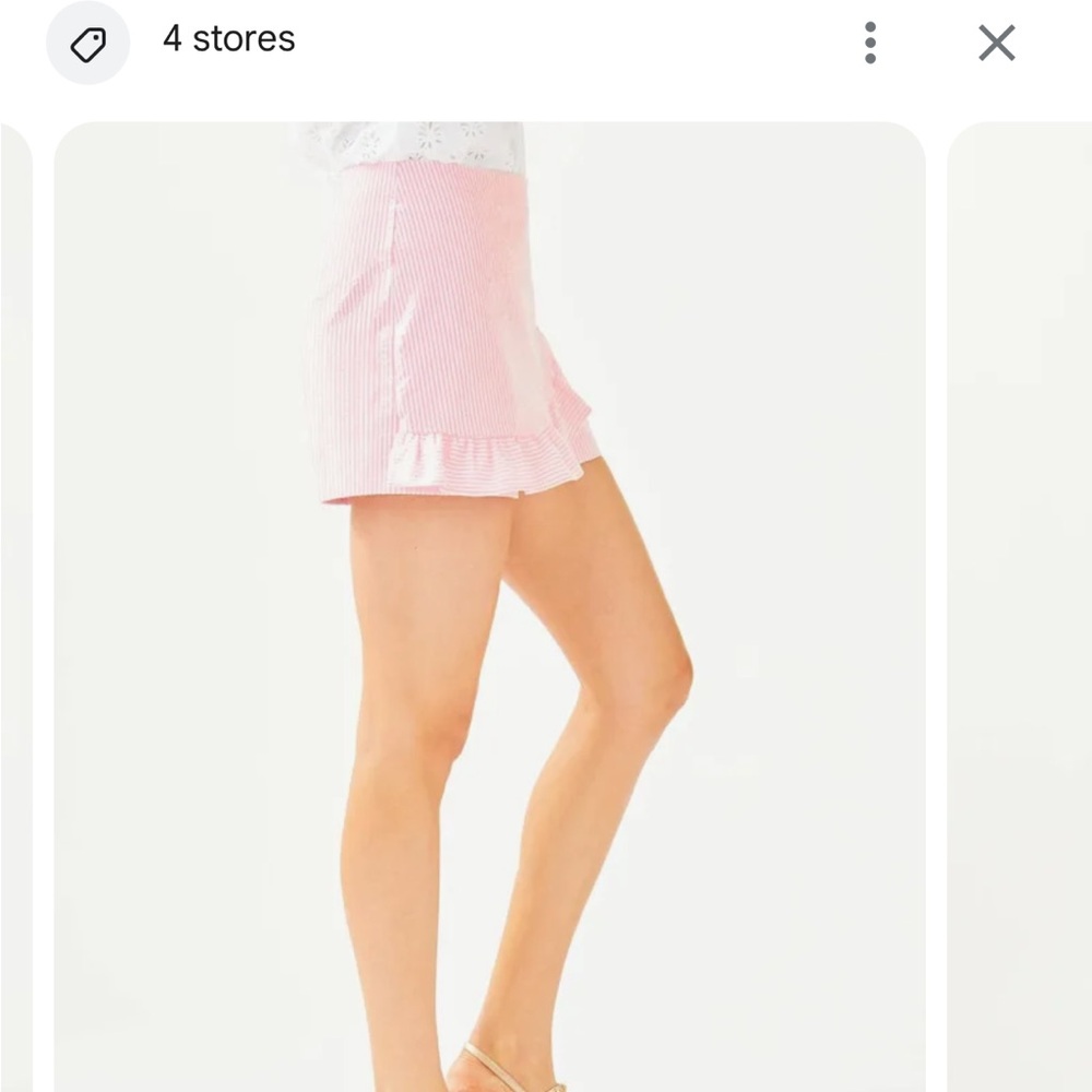 Lilly Pulitzer skort: Faye coral 12 - Picture 4 of 8
